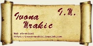 Ivona Mrakić vizit kartica